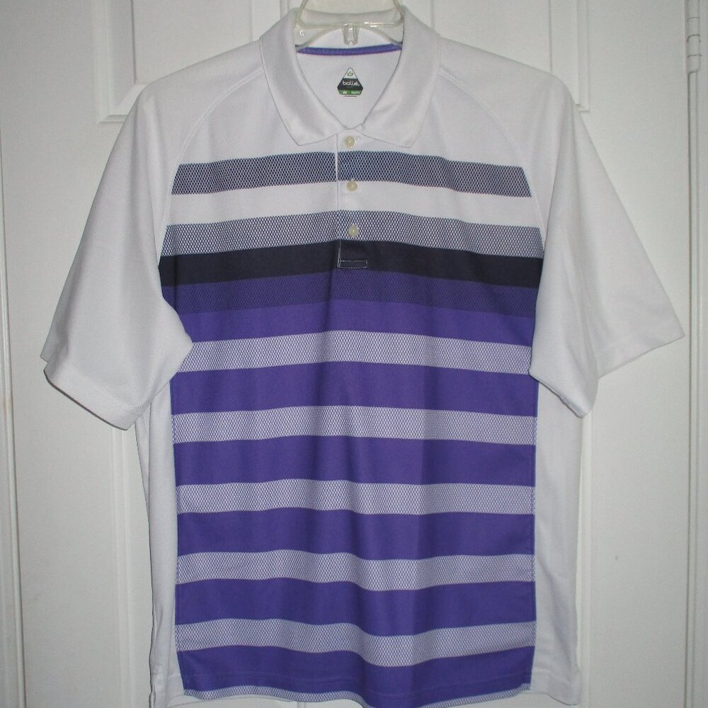 bolle' Golf Mens S/S Purple Polo Shirt -Size Large